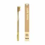 f.e.t.e Brosse à dents en bambou café latte – Adulte souple