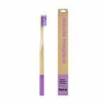 f.e.t.e Brosse à dents en bambou mauve magique – Adulte souple