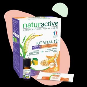 Naturactive Kit vitalité 1 huile essentielle citronnier bio + 1 fluide vitalité 20 sticks